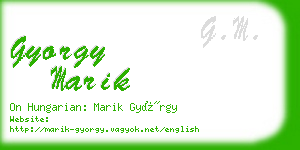 gyorgy marik business card